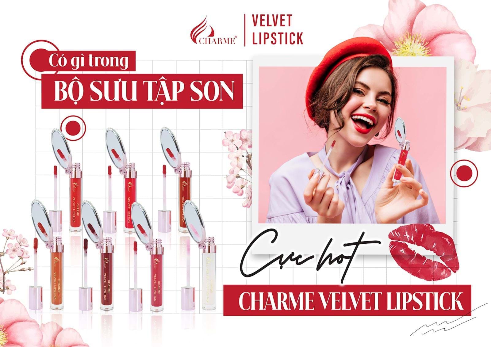 Có Gì Trong Bộ Sưu Tập Son Cực Hot Charme Velvet Lipstick?