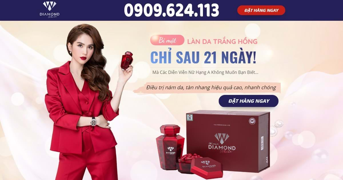 Viên uống trắng da Diamond White 2020