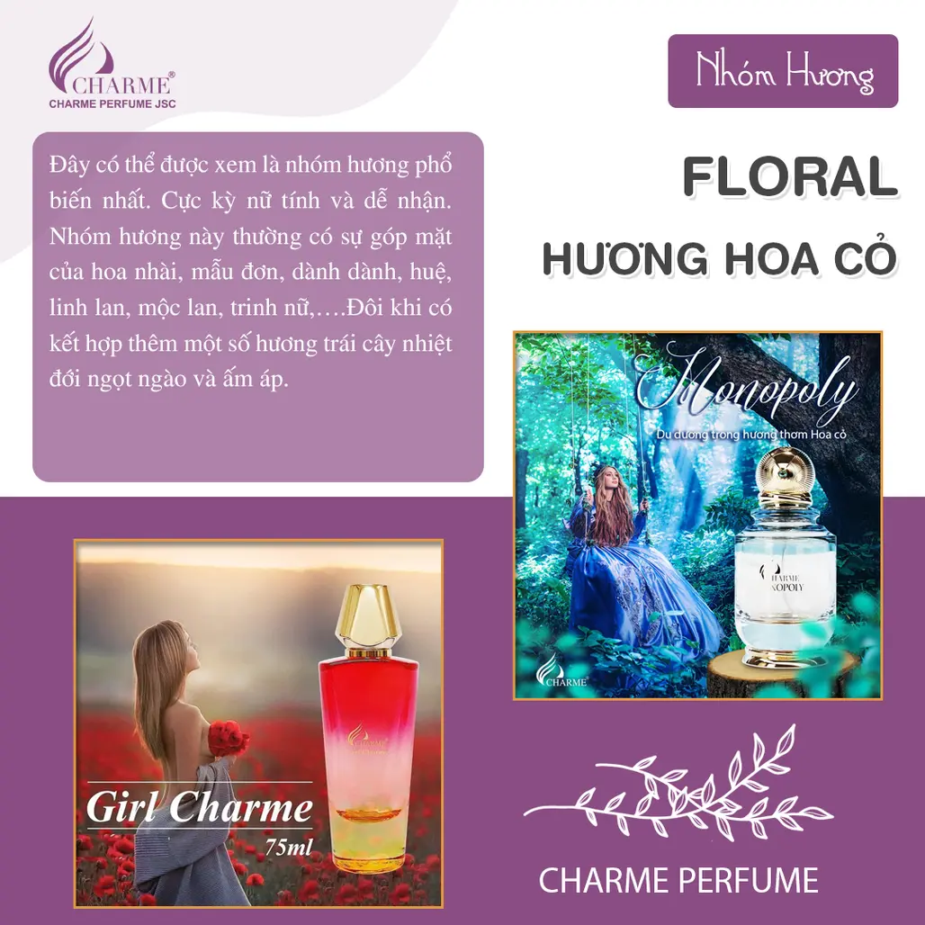 NHÓM HƯƠNG CƠ BẢN CỦA NƯỚC HOA