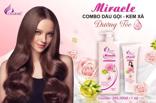 COMBO Dầu gội - Kem xả MIRACLE Dưỡng tóc 900ml