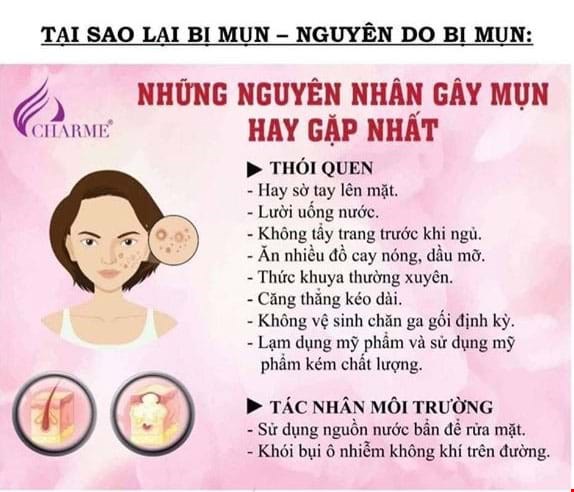 Combo Trị Mụn Charme Thông Đỏ Hàn Quốc