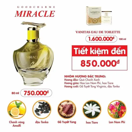 Nước Hoa Nữ Good Charme Miracle 80ml