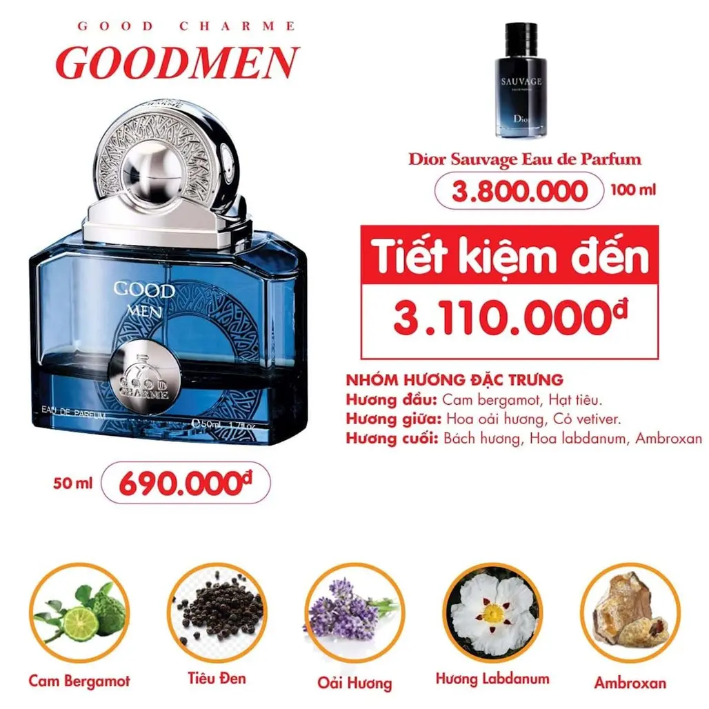 Charme Good Men 50ml (Màu Xanh)
