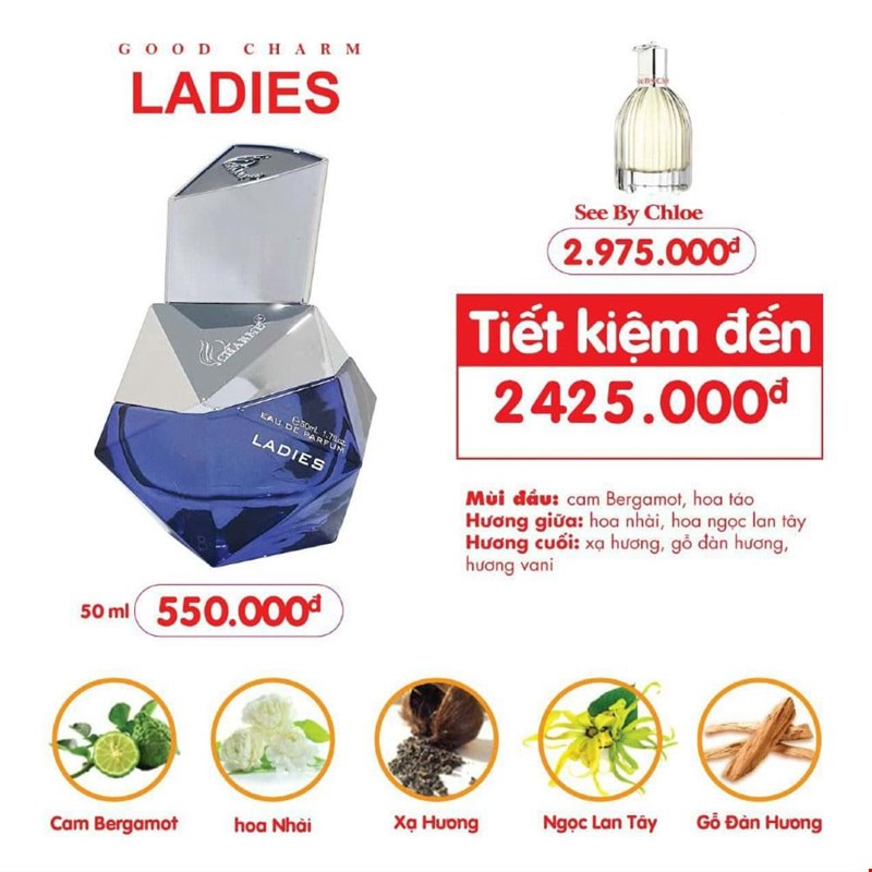 Nước Hoa Nữ Charme Ladies 50ml