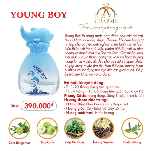 Nước Hoa Trẻ Em Charme Young Boy 30ml