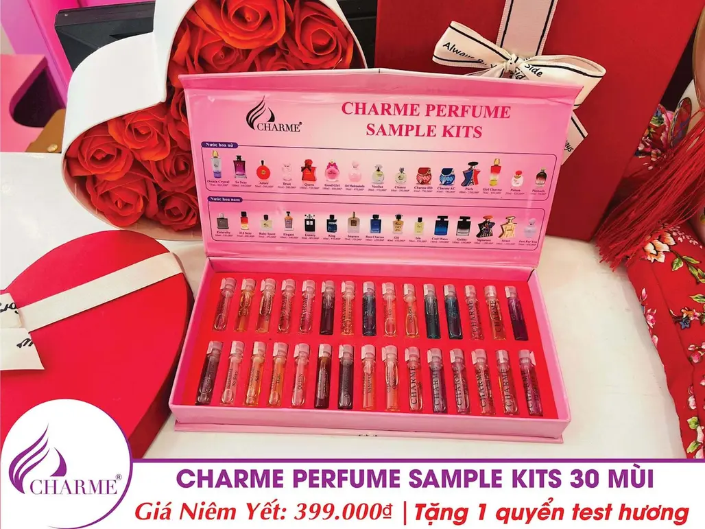 Bộ Test Nước Hoa Charme 30 Mùi