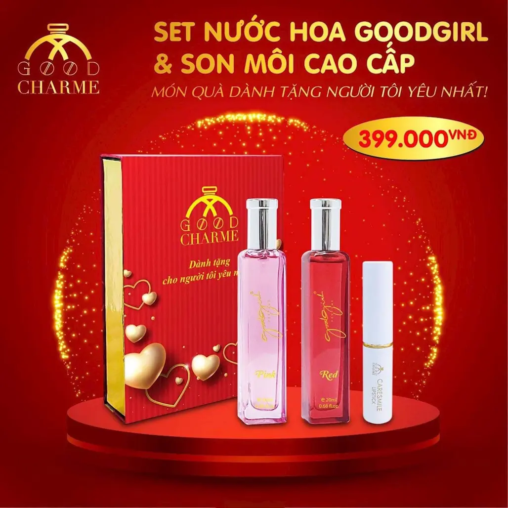  Sét Nước Hoa Và Son Good Charme