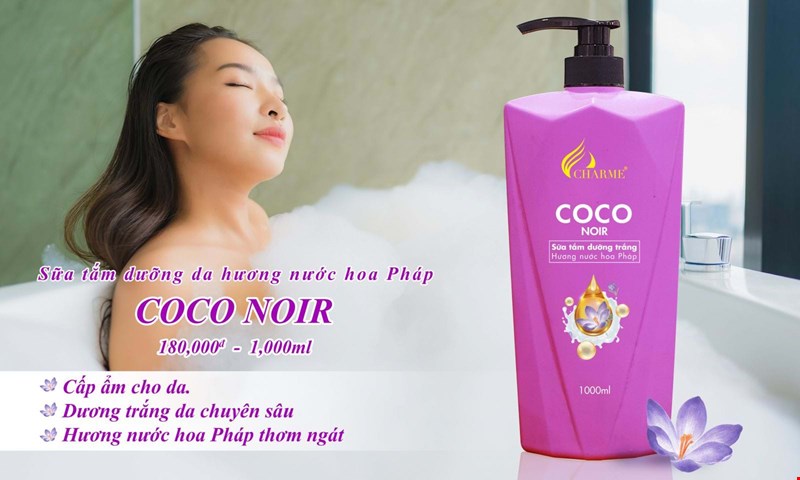 Sữa Tắm Dưỡng Trắng Hương Nước Hoa Pháp COCO 1000ml