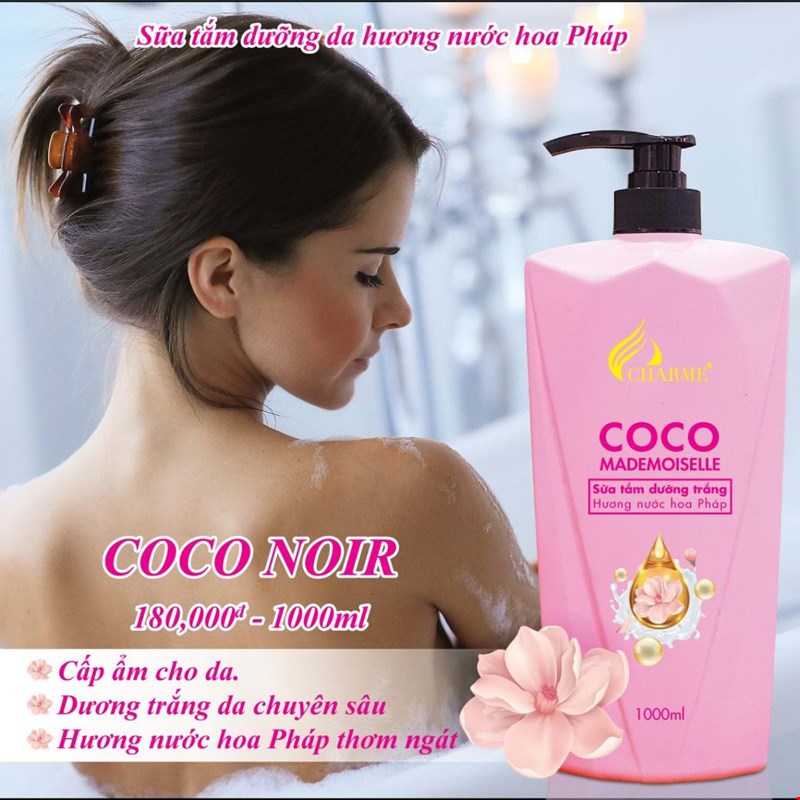 Sữa Tắm Dưỡng Trắng Hương Nước Hoa Pháp COCO 1000ml