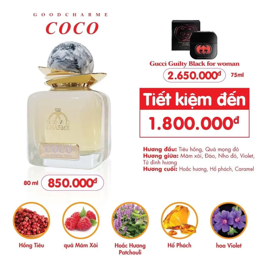 Goodcharme Coco Trắng 10ml