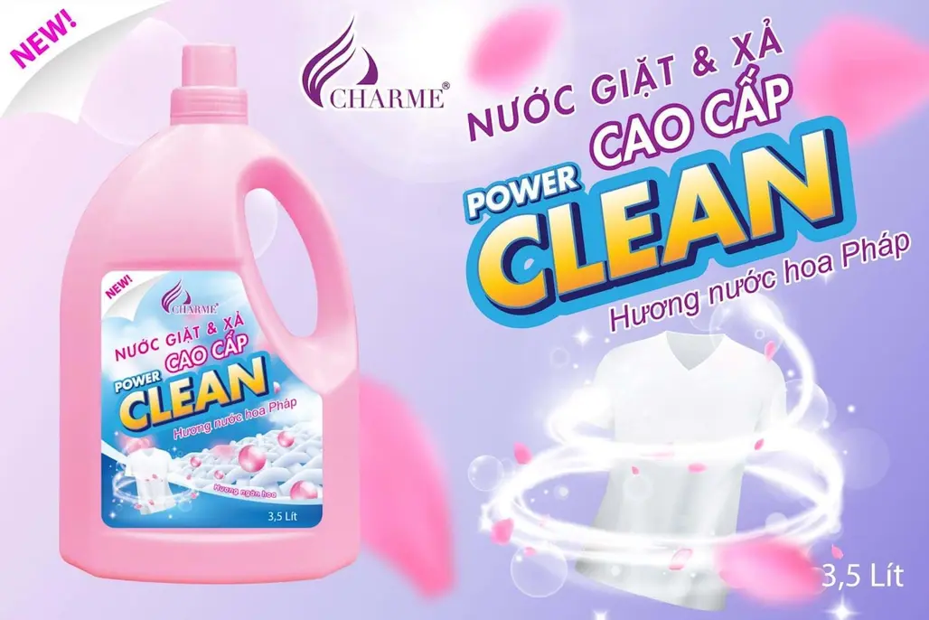 Nước Giặt Và Xả Good Charme Power Clean 3,5 Lít