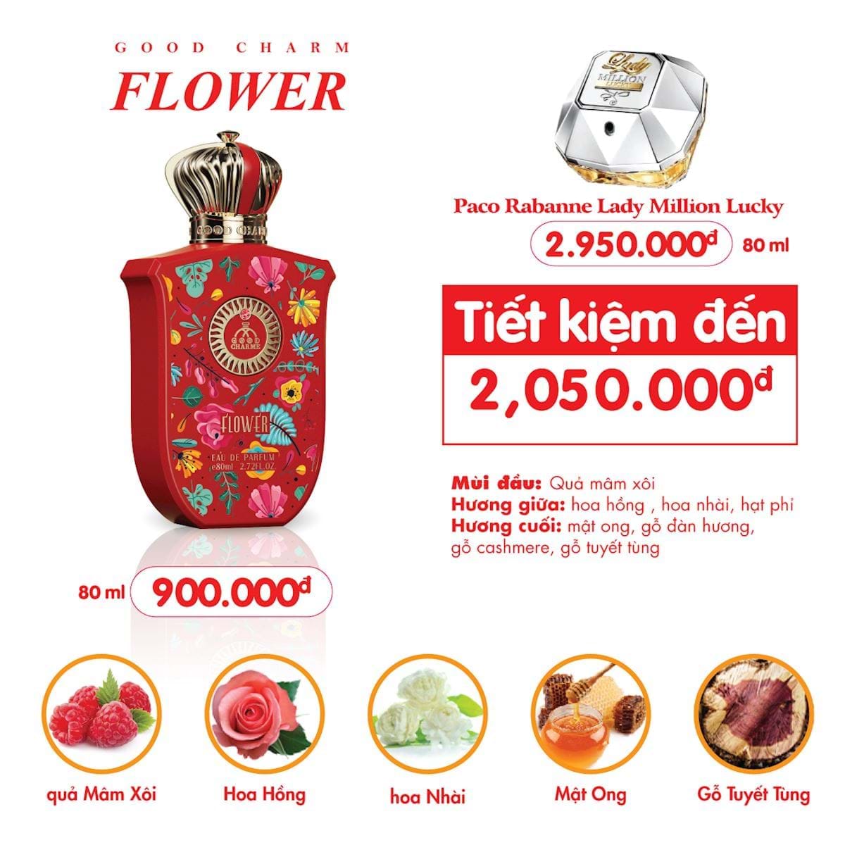 Nước Hoa Nữ GoodCharme Flower 10ml