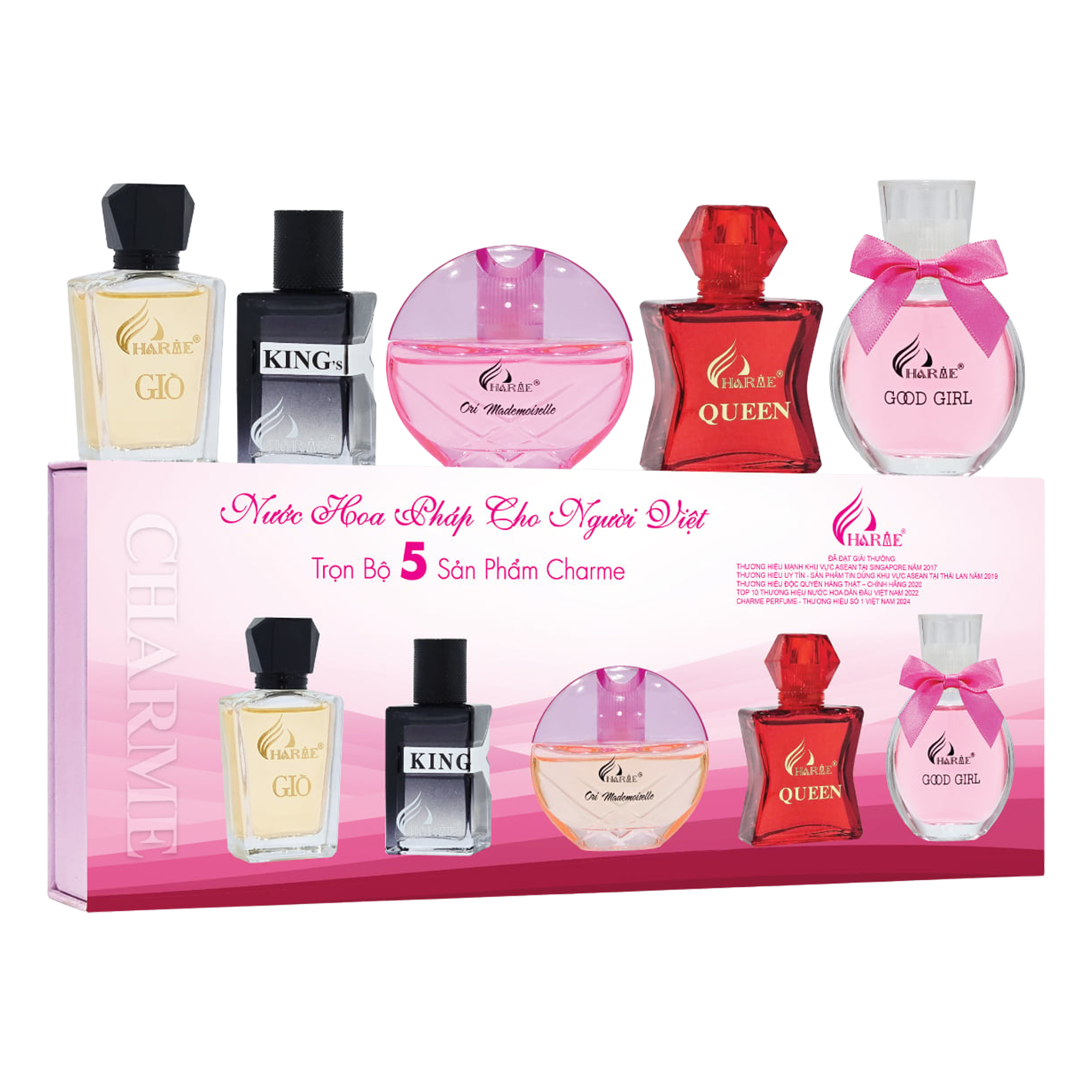Bộ Set Nước Hoa Charme Mini (5 chai x 10ml)