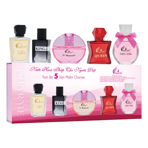 Bộ Set Nước Hoa Charme Mini (5 chai x 10ml))