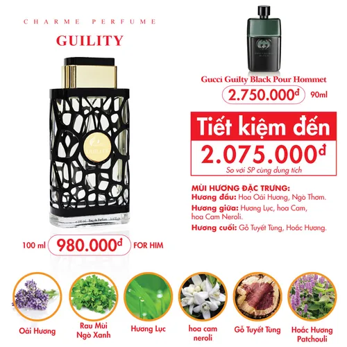Nước Hoa Nam Charme Guility 100ml [Phiên Bản 2026]