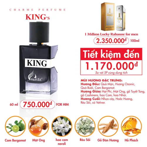 Nước hoa Nam Charme King 60ml