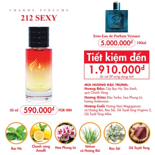 Nước hoa Nam Charme 212 Sexy 50ml