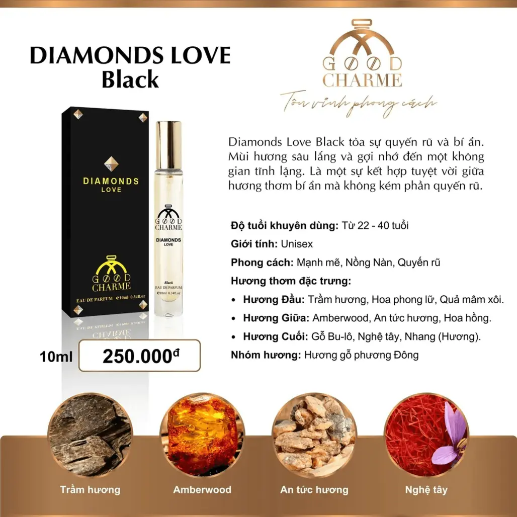 GoodCharme Diamonds Love Black 10ml