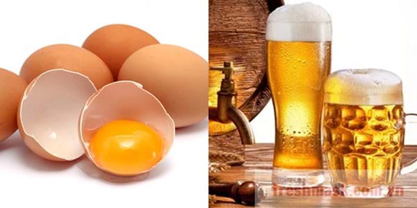 Chuẩn bị 1 bia, 1 trứng gà bạn sẽ có làn da trắng mịn hơn dùng kem trộn nhiều lần