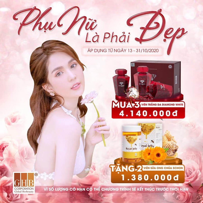 Viên uống trắng da Diamond White 2020